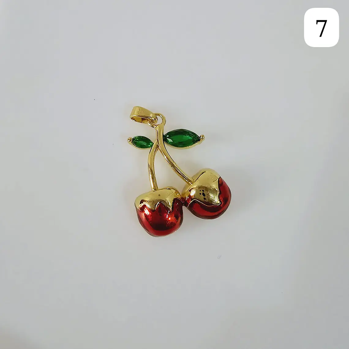 DIJES DE ORO LAMINADO DISEÑO FRESAS Y CERRZAS🍒🍓 10