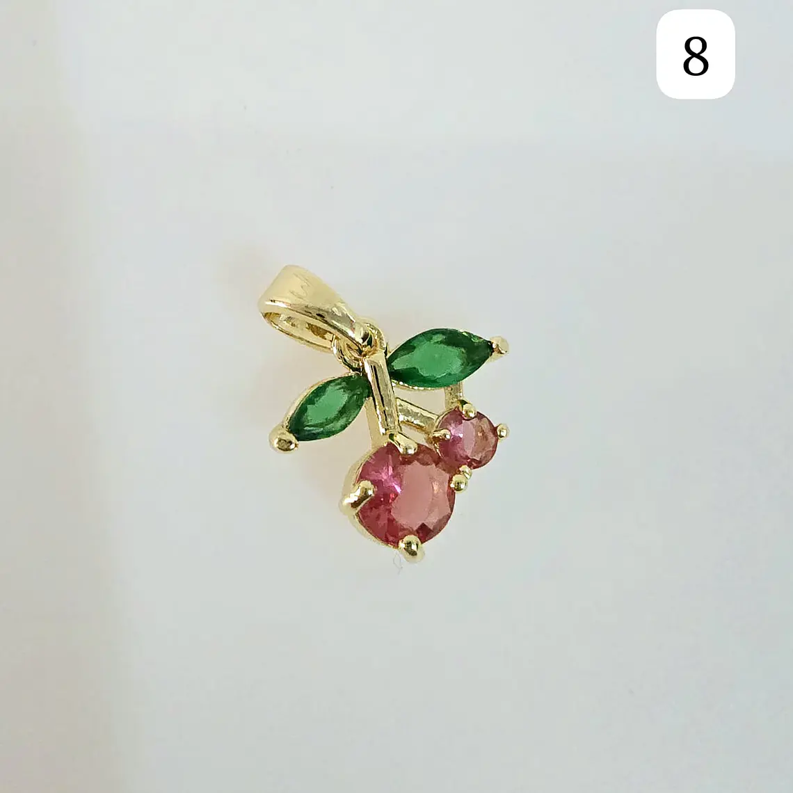 DIJES DE ORO LAMINADO DISEÑO FRESAS Y CERRZAS🍒🍓 11