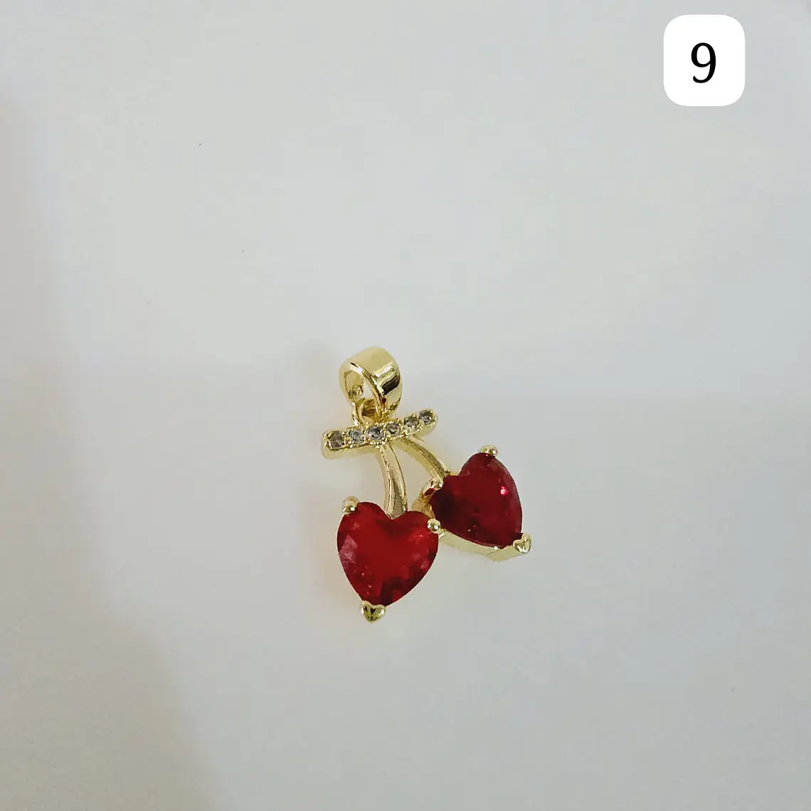 DIJES DE ORO LAMINADO DISEÑO FRESAS Y CERRZAS🍒🍓 12