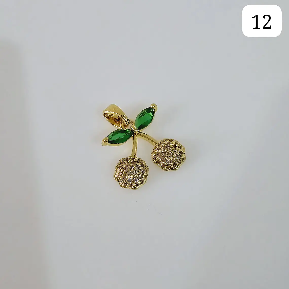 DIJES DE ORO LAMINADO DISEÑO FRESAS Y CERRZAS🍒🍓 13