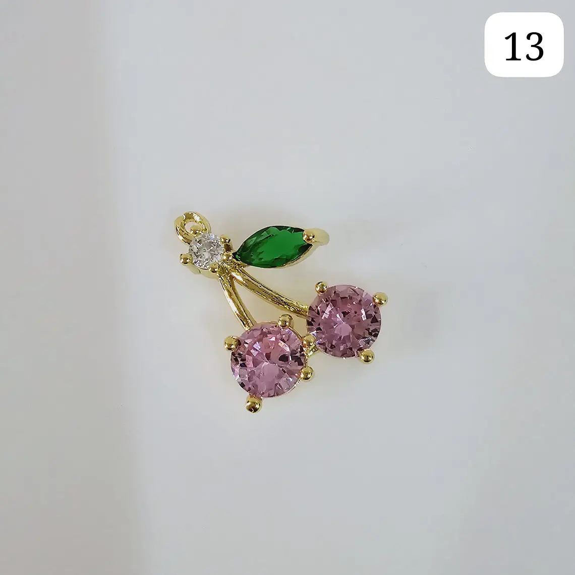 DIJES DE ORO LAMINADO DISEÑO FRESAS Y CERRZAS🍒🍓 16