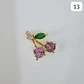 DIJES DE ORO LAMINADO DISEÑO FRESAS Y CERRZAS🍒🍓 - Miniatura 16
