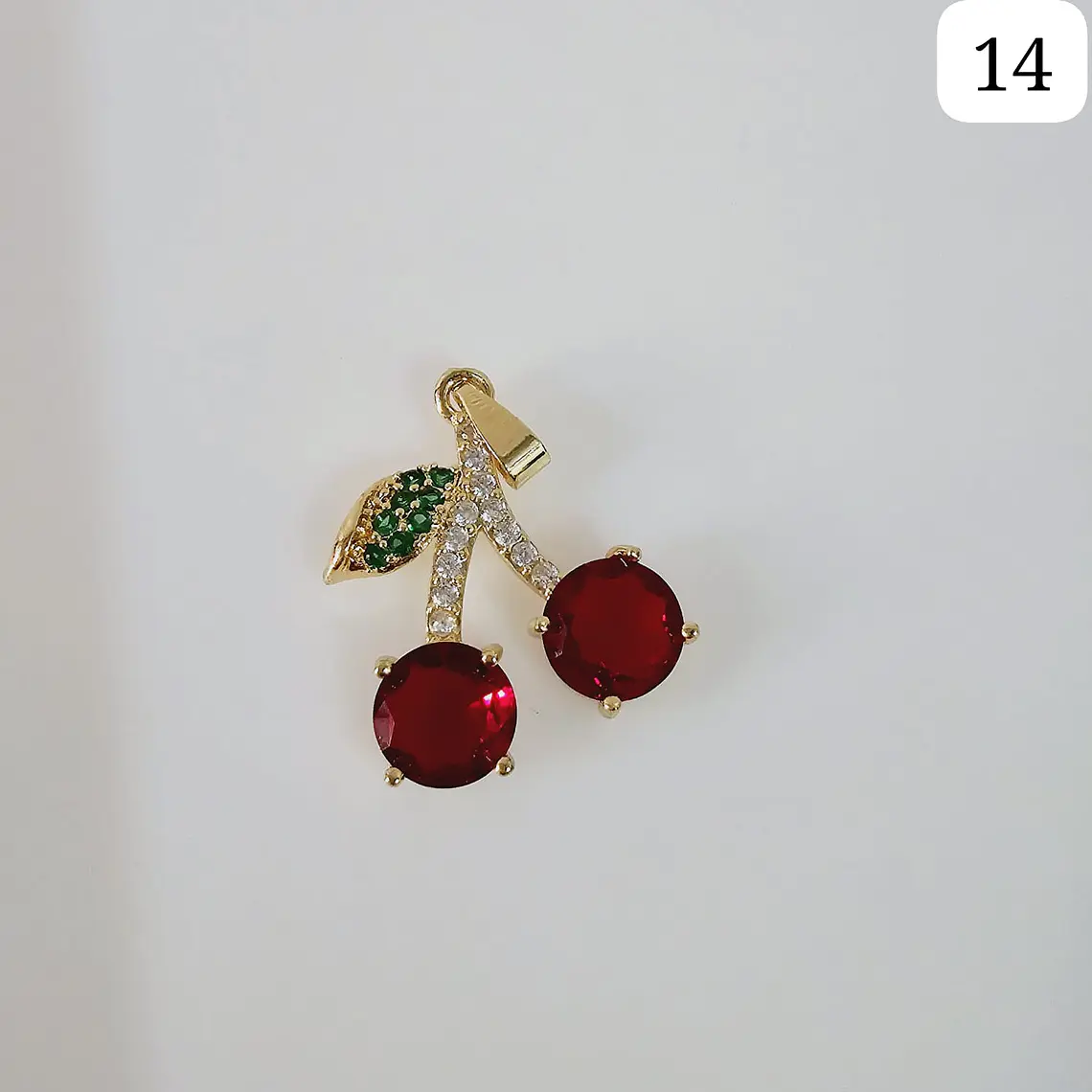 DIJES DE ORO LAMINADO DISEÑO FRESAS Y CERRZAS🍒🍓 17