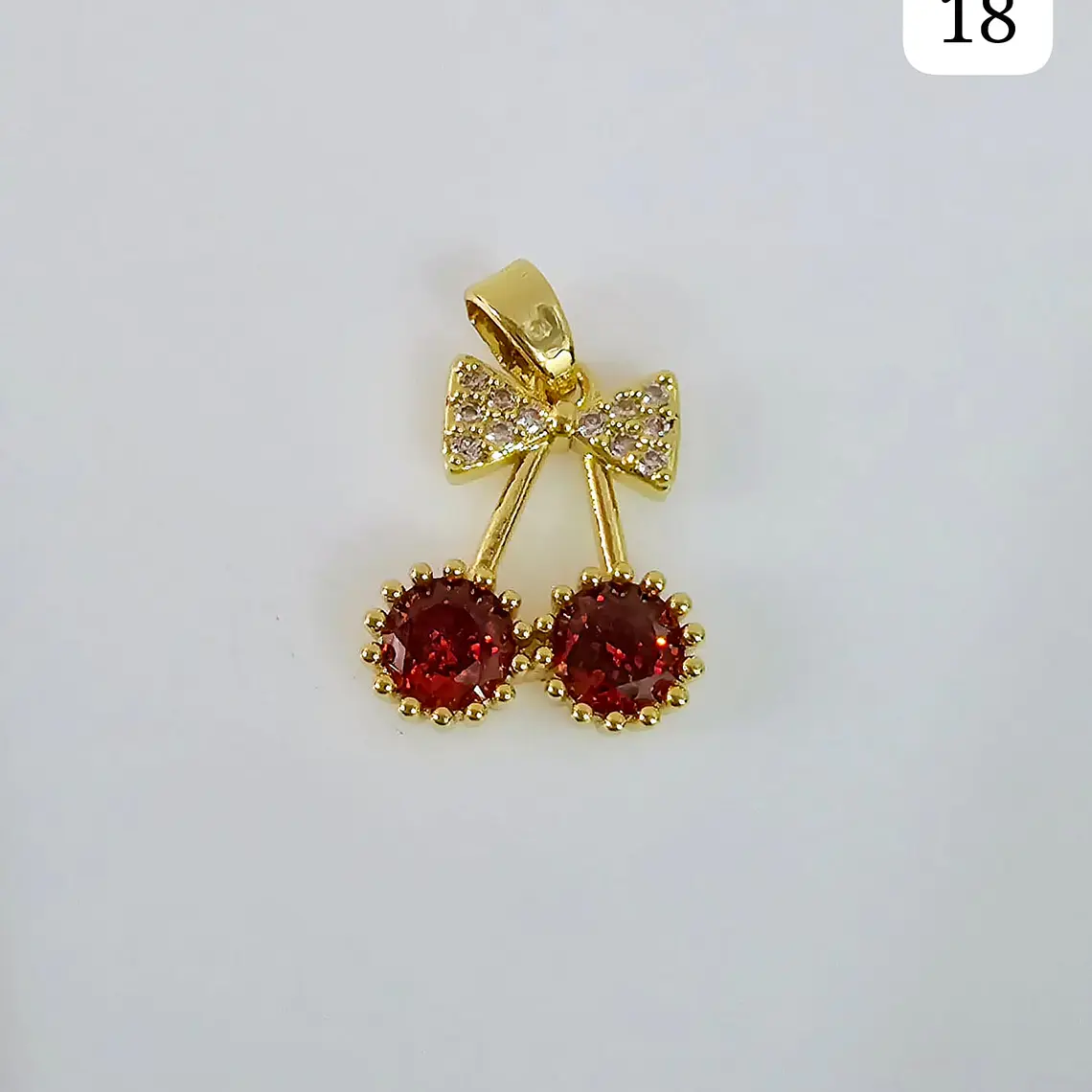 DIJES DE ORO LAMINADO DISEÑO FRESAS Y CERRZAS🍒🍓 19