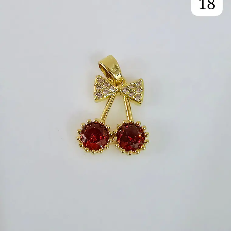 DIJES DE ORO LAMINADO DISEÑO FRESAS Y CERRZAS🍒🍓 19