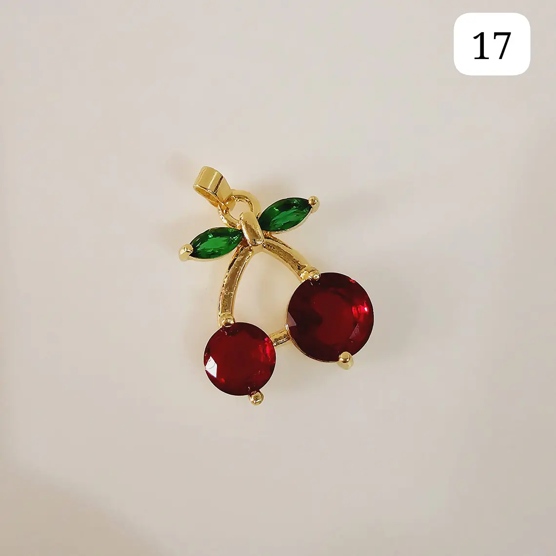 DIJES DE ORO LAMINADO DISEÑO FRESAS Y CERRZAS🍒🍓 20