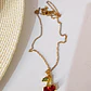 CADENITA CON DIJE DE ORO LAMINADO DISEÑO FRESA/🍒 - Miniatura 8