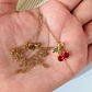 CADENITA CON DIJE DE ORO LAMINADO DISEÑO FRESA/🍒 - Miniatura 9