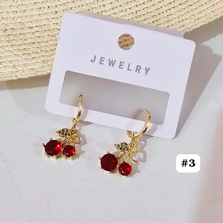 ARETES DE ORO LAMINADO 🍒 DISEÑOS AL AZAR 6