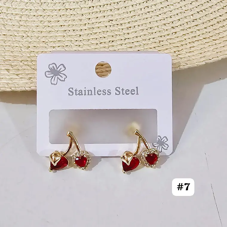 ARETES DE ORO LAMINADO 🍒 DISEÑOS AL AZAR 2