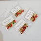 JUEGO DE ARETE 3 PAR  ORO LAMINADO DISEÑO FRESITAS Y CEREZAS🍓 - Miniatura 4