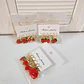 JUEGO DE ARETE 3 PAR  ORO LAMINADO DISEÑO FRESITAS Y CEREZAS🍓 - Miniatura 8