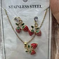 JUEGO DE CADENA CON ARETES🍓 - Miniatura 4