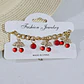 PULSERA DE ORO LAMINADO DISEÑO FRESA/CEREZA😍 - Miniatura 2