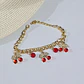 PULSERA DE ORO LAMINADO DISEÑO FRESA/CEREZA😍 - Miniatura 3