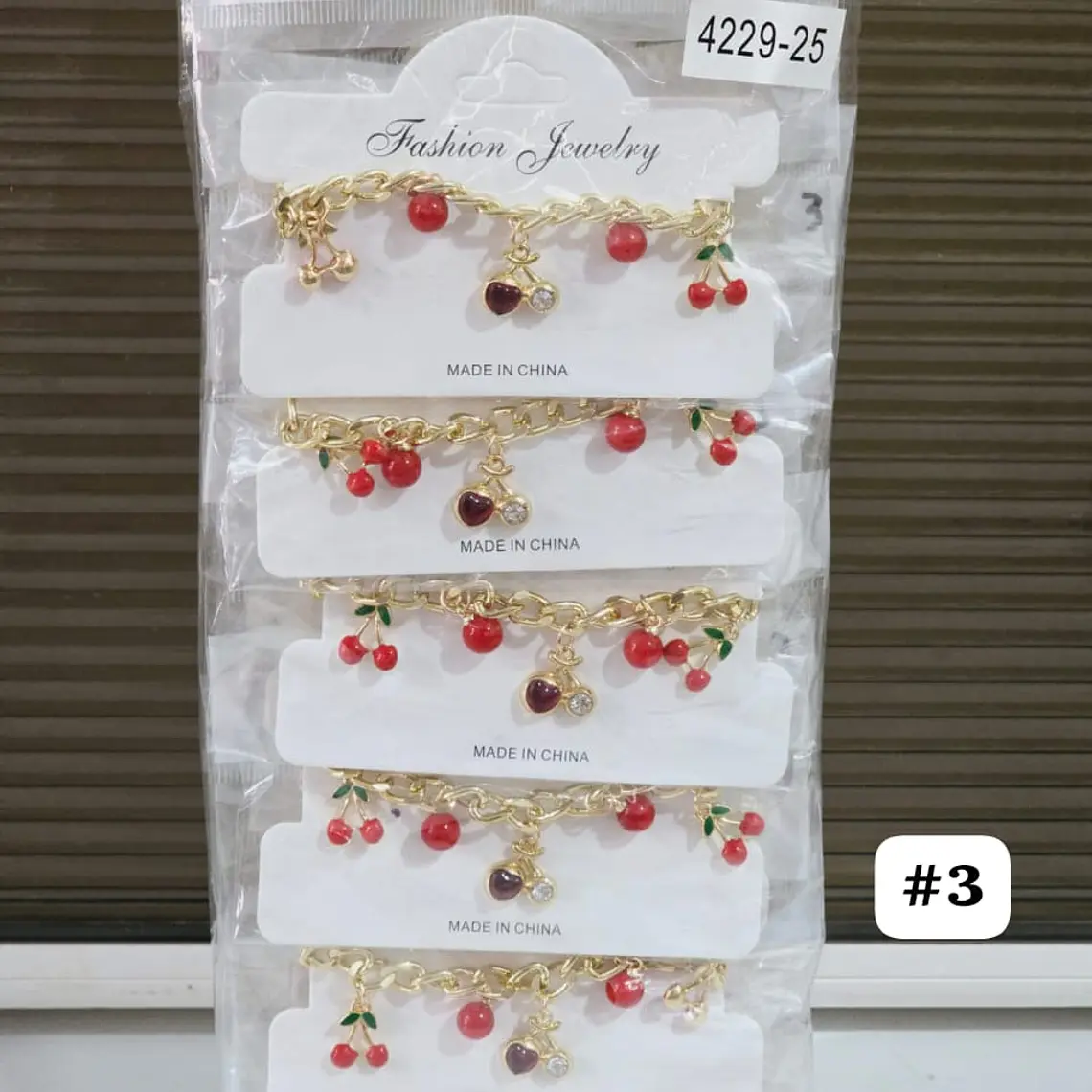 PULSERA DE ORO LAMINADO DISEÑO FRESA/CEREZA😍 7