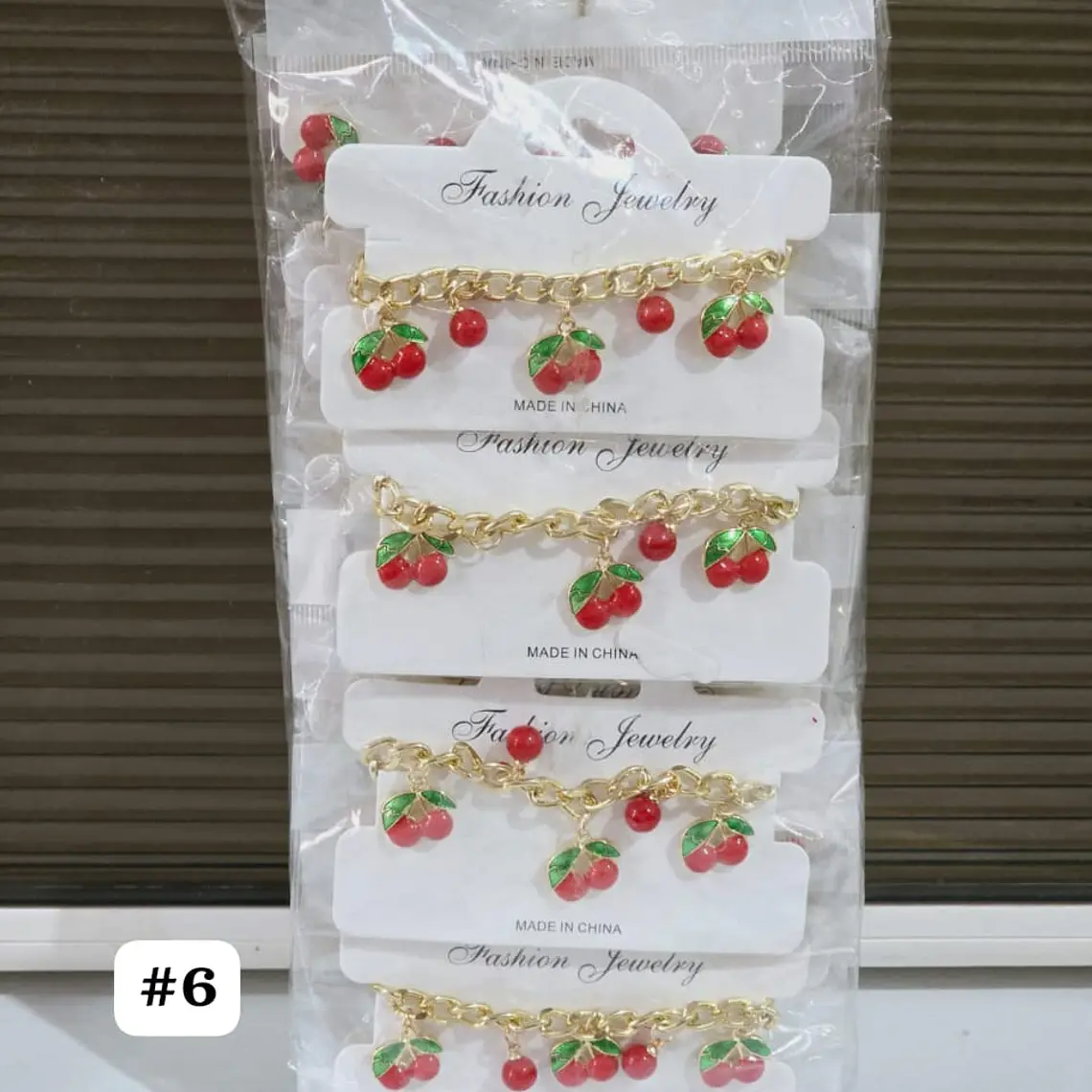 PULSERA DE ORO LAMINADO DISEÑO FRESA/CEREZA😍 10