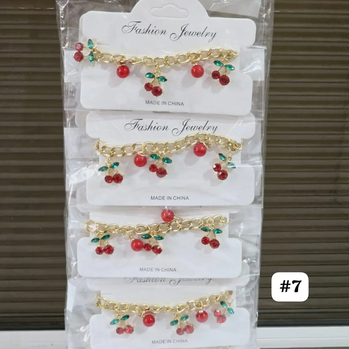 PULSERA DE ORO LAMINADO DISEÑO FRESA/CEREZA😍 11
