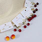 ARETES LARGOS DE ORO LAMINADO DISEÑO CEREZAS 🍒 - Miniatura 2