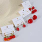 ARETES LARGOS DE ORO LAMINADO DISEÑO CEREZAS 🍒 - Miniatura 4