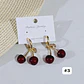 ARETES LARGOS DE ORO LAMINADO DISEÑO CEREZAS 🍒 - Miniatura 7