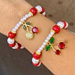 PULSERAS DE ORO LAMINADO DISEÑO FRESA Y CEREZA 🍒 🍓 - Miniatura 1
