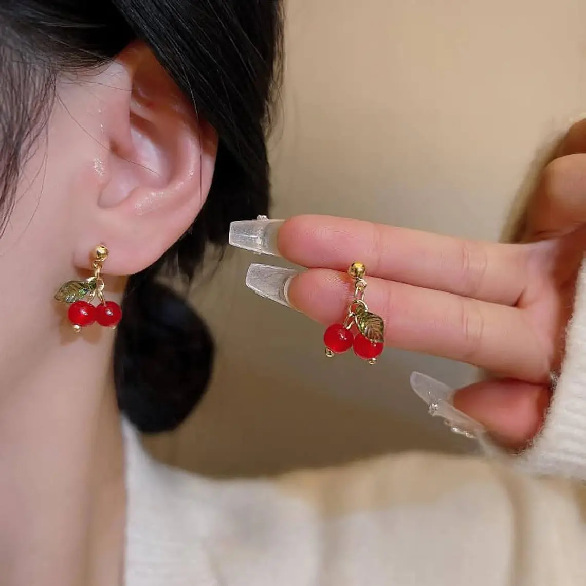 ARETES DE ORO LAMINADO 🍒 DISEÑOS AL AZAR 1