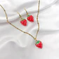 JUEGO DE CADENA CON ARETES🍓 - Miniatura 3