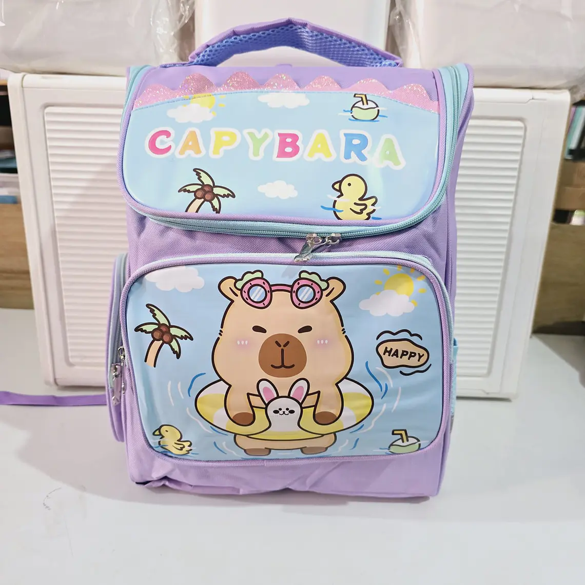MOCHILA PARA PRIMARIA DISEÑO CAPYBARA MOD# 108 9