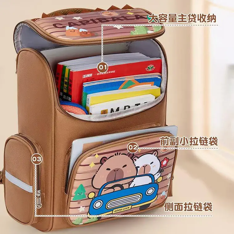 MOCHILA PARA PRIMARIA DISEÑO CAPYBARA MOD# 108 4