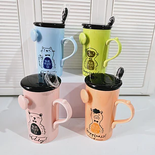 TAZA DE CERAMICA DISEÑO ANIMALITOS DE 350ML MOD# JX-T2030