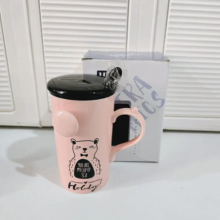 TAZA DE CERAMICA DISEÑO ANIMALITOS DE 350ML MOD# JX-T2030 4