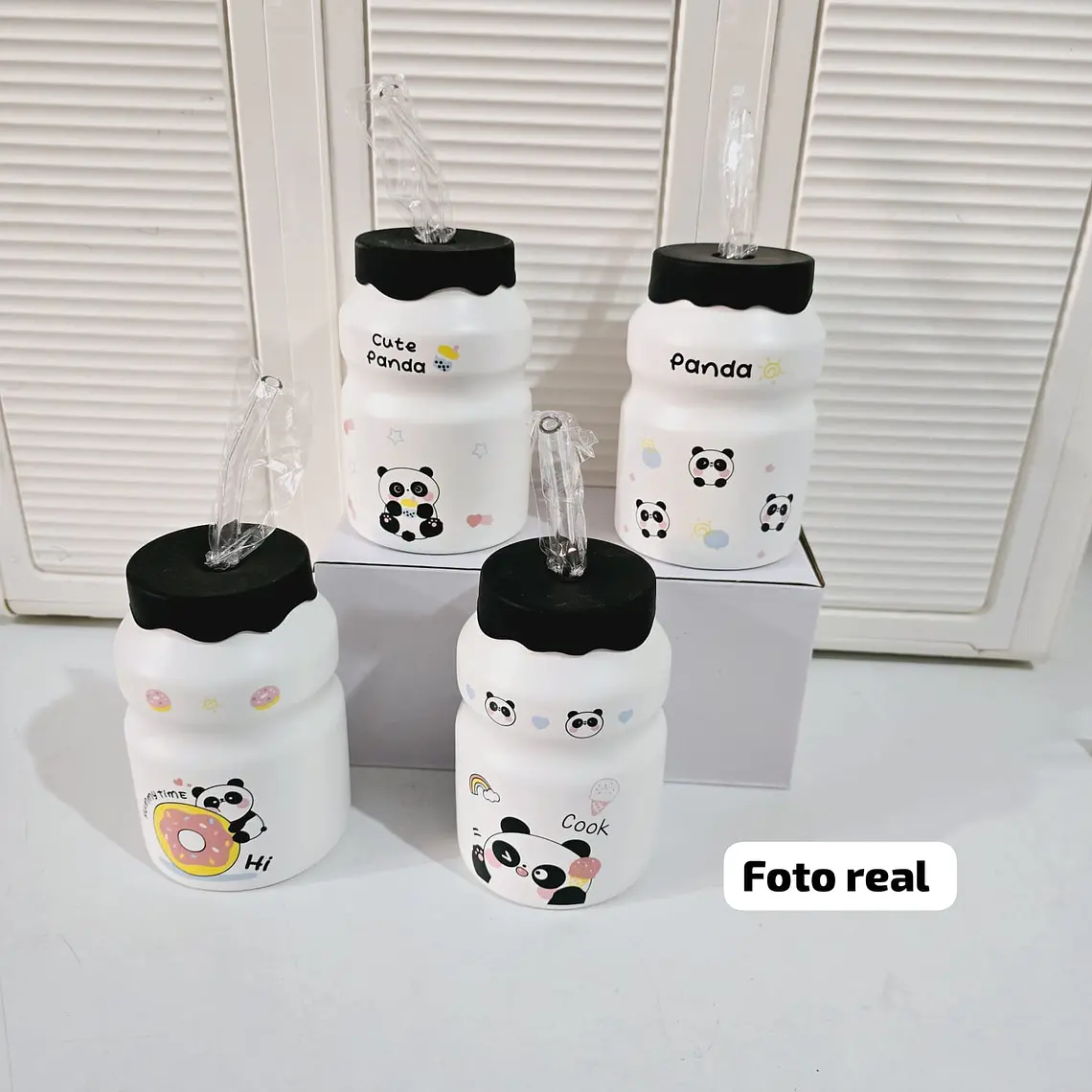 🐼BARRILITO DE CERÁMICA CON TAPA DISEÑO PANDITAS DE 450ML🐼 MOD# T2B-06 6