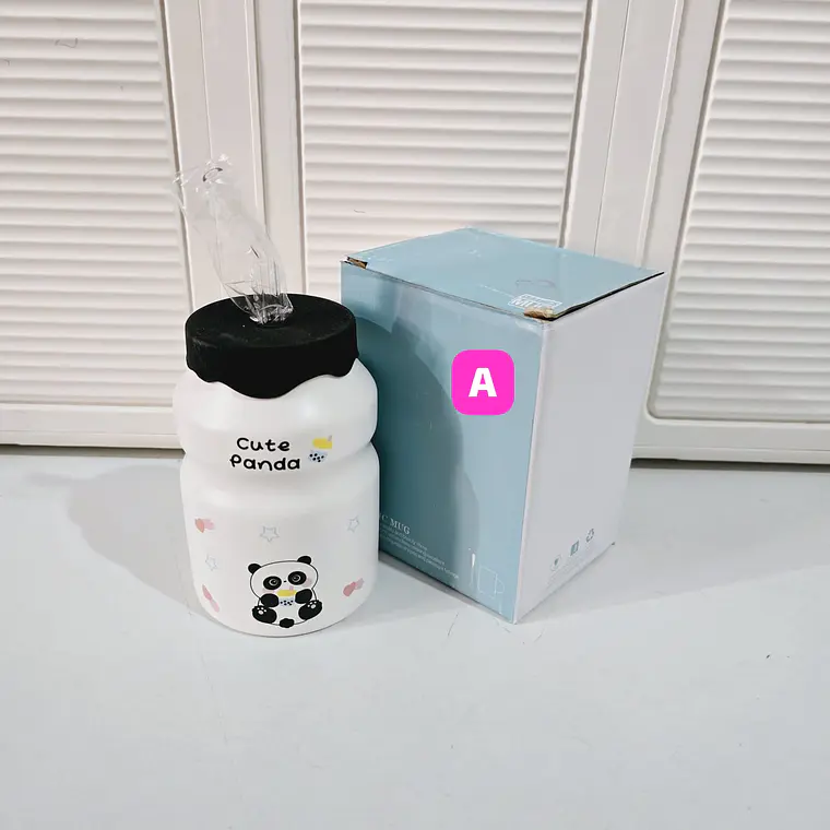 🐼BARRILITO DE CERÁMICA CON TAPA DISEÑO PANDITAS DE 450ML🐼 MOD# T2B-06 7