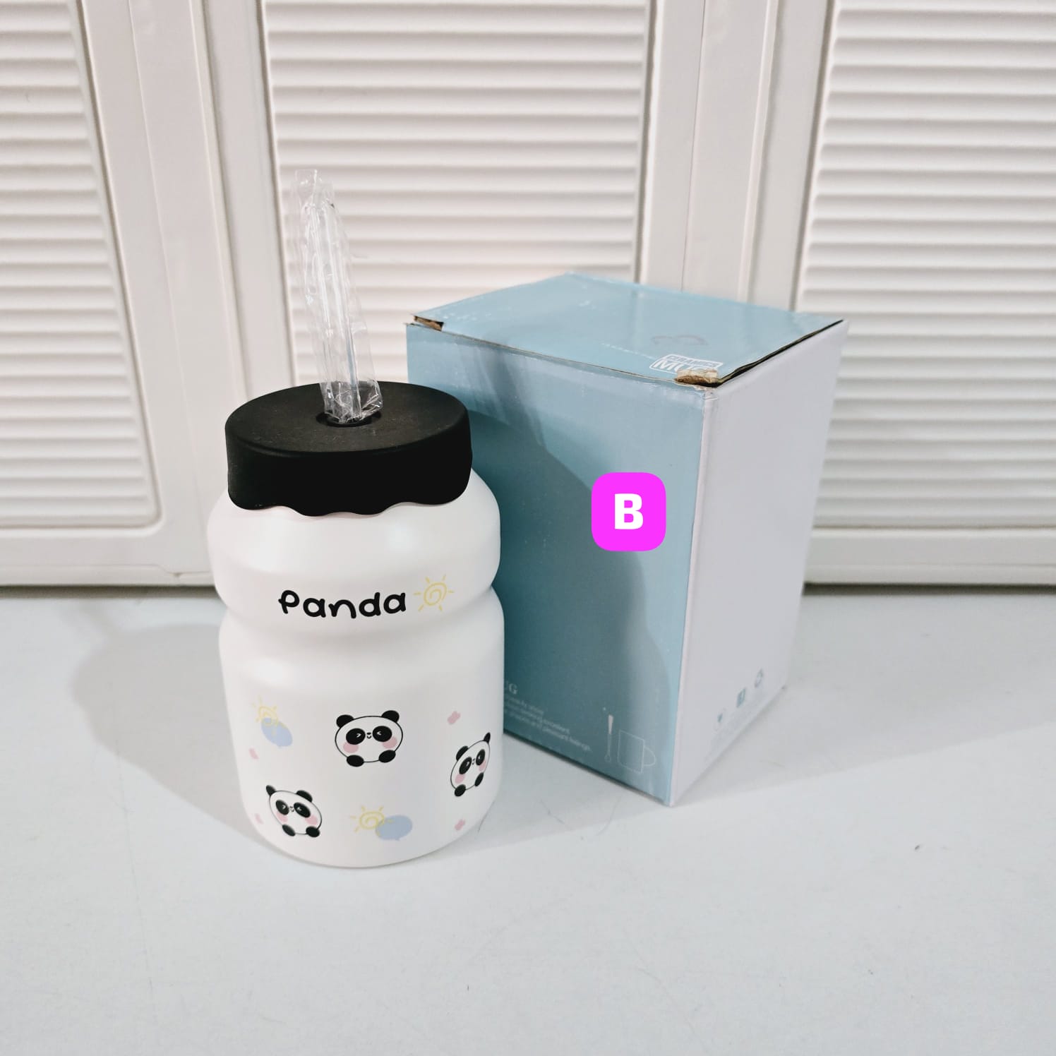 🐼BARRILITO DE CERÁMICA CON TAPA DISEÑO PANDITAS DE 450ML🐼 MOD# T2B-06