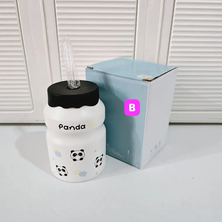 🐼BARRILITO DE CERÁMICA CON TAPA DISEÑO PANDITAS DE 450ML🐼 MOD# T2B-06 8