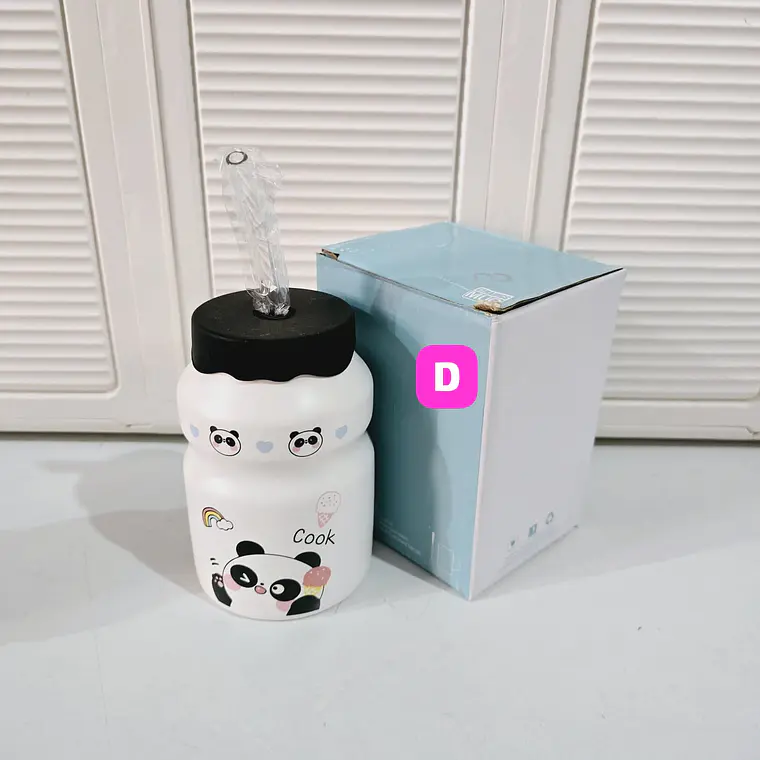 🐼BARRILITO DE CERÁMICA CON TAPA DISEÑO PANDITAS DE 450ML🐼 MOD# T2B-06 10