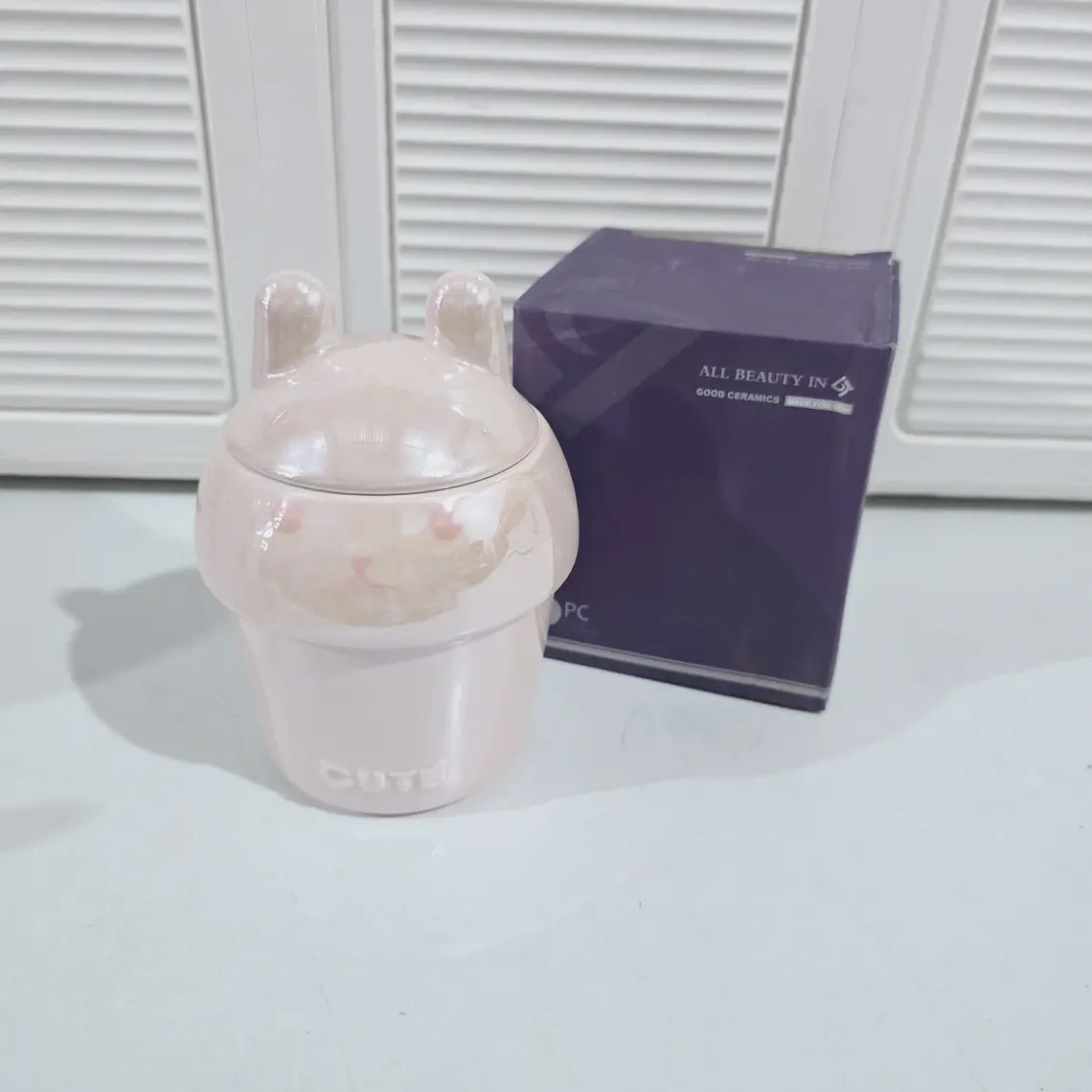 🐰AZUCARERA DE CERAMICA DISEÑO CONEJITO/CUTE DE 400ML MOD# T2-25🐰 3