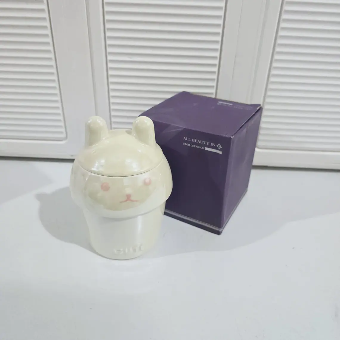 🐰AZUCARERA DE CERAMICA DISEÑO CONEJITO/CUTE DE 400ML MOD# T2-25🐰 4