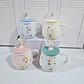 TAZA DE CERAMICA 400ML CON TAPA/DISEÑO PATITO  MOD# TZB-07 - Miniatura 1