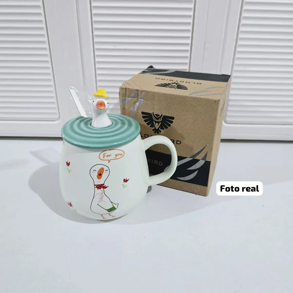 TAZA DE CERAMICA 400ML CON TAPA/DISEÑO PATITO  MOD# TZB-07 9