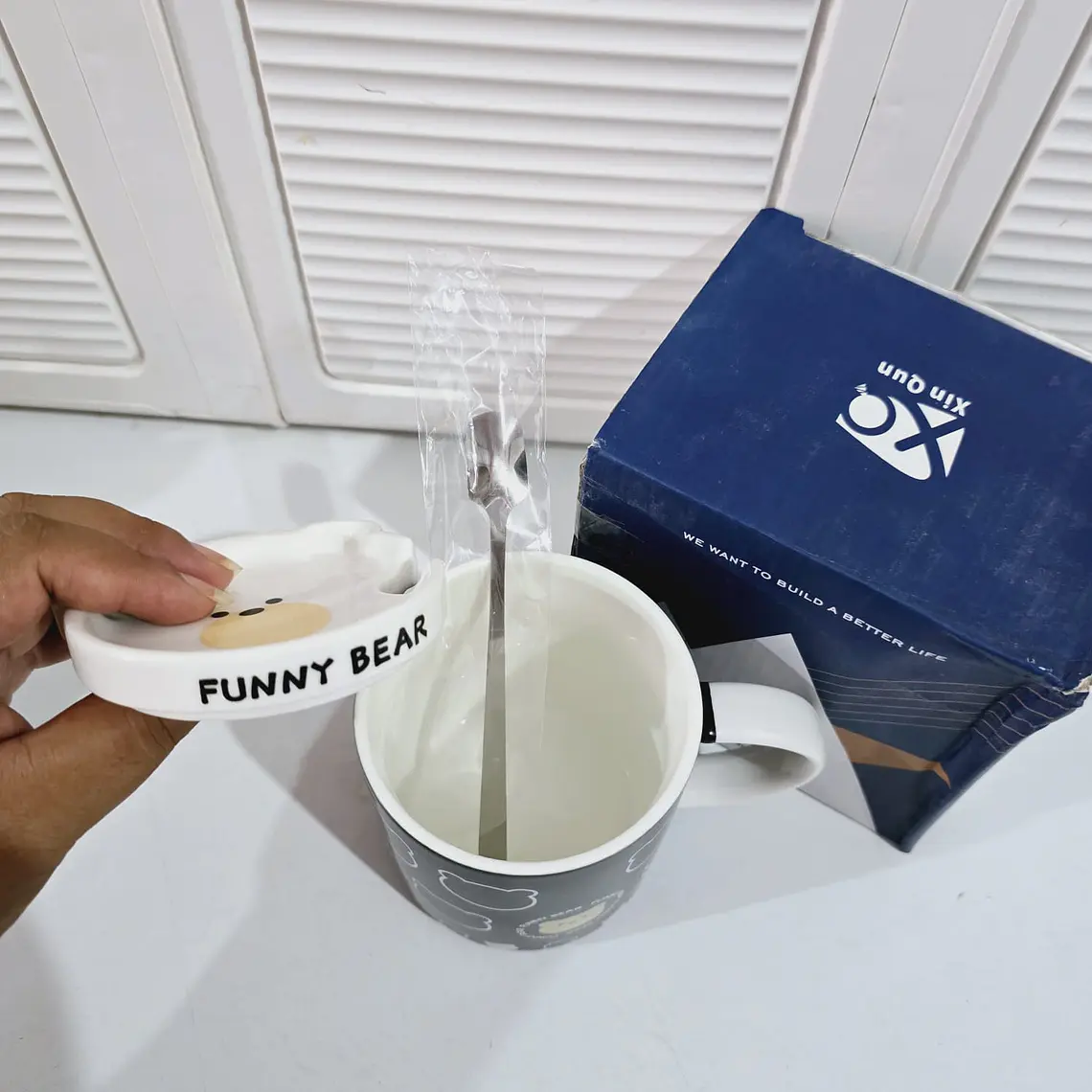TAZA DE CERAMICA CON TAPA/FUNY BEARS 250ML MOD# T2B-03 11