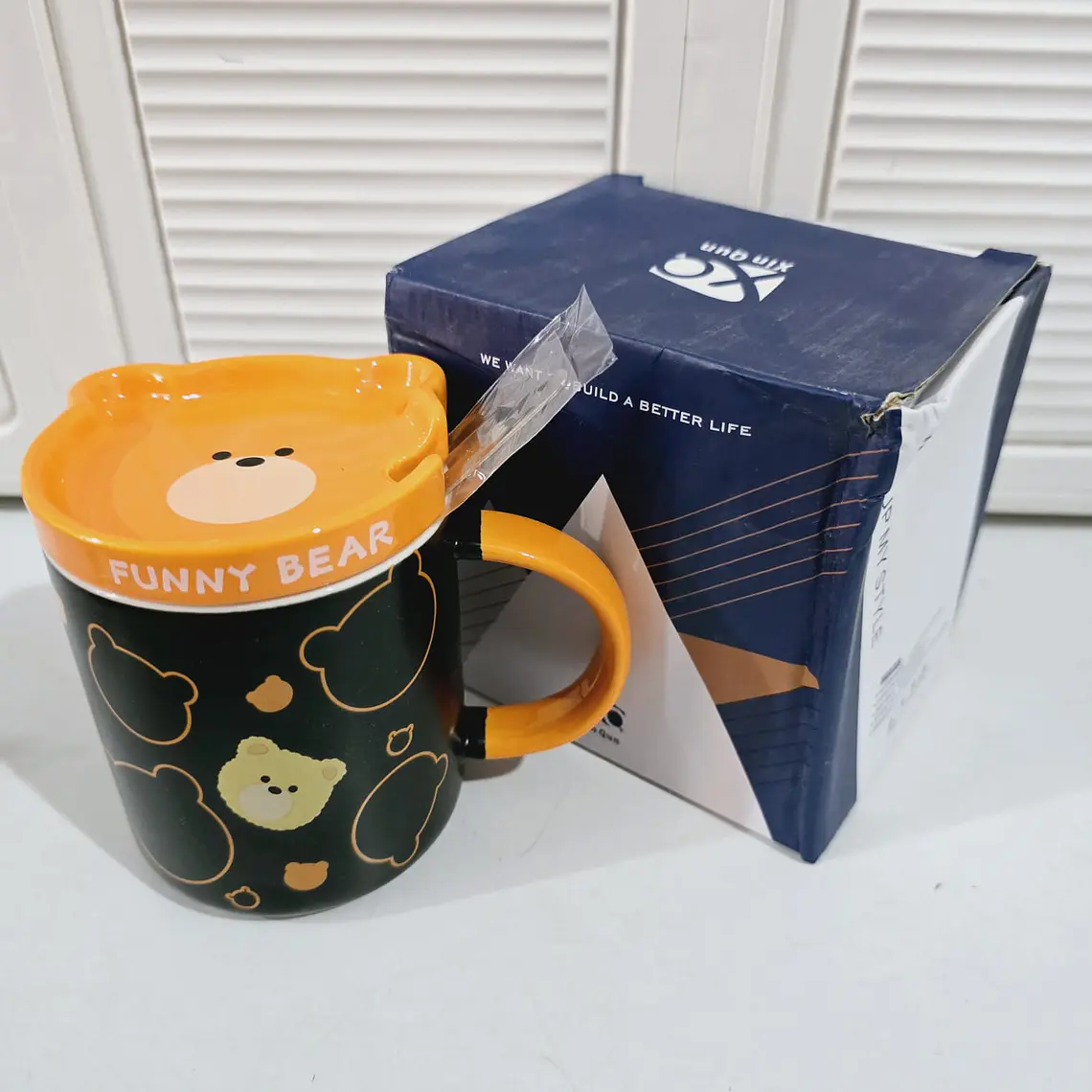 TAZA DE CERAMICA CON TAPA/FUNY BEARS 250ML MOD# T2B-03 9