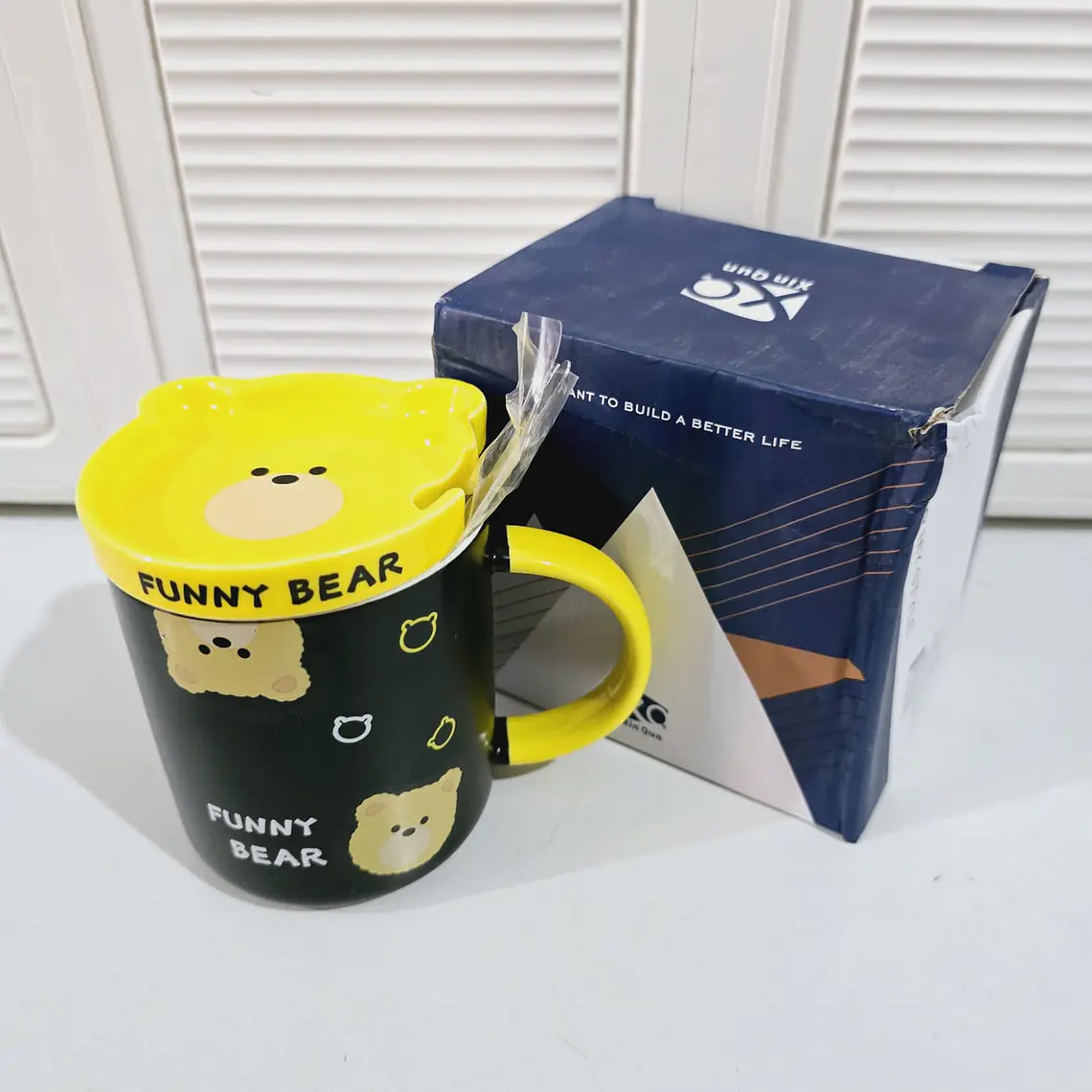 TAZA DE CERAMICA CON TAPA/FUNY BEARS 250ML MOD# T2B-03 10