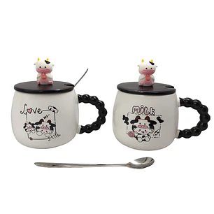 🐄TAZA DE CERAMICA DISEÑO VAQUITA DE 300ML MOD# TZ-28🐄