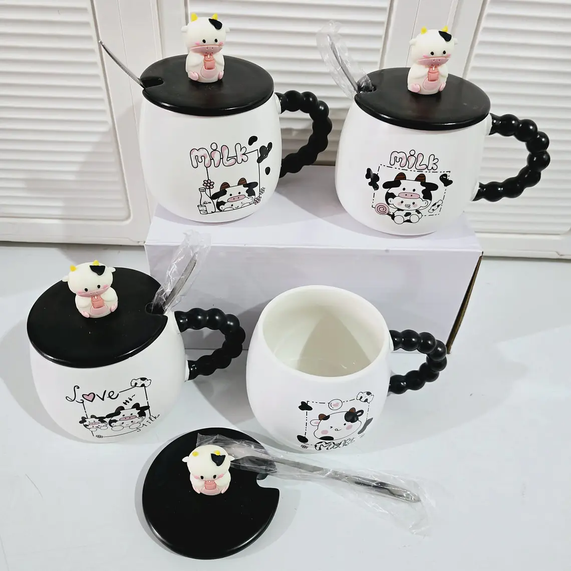 🐄TAZA DE CERAMICA DISEÑO VAQUITA DE 300ML MOD# TZ-28🐄 4