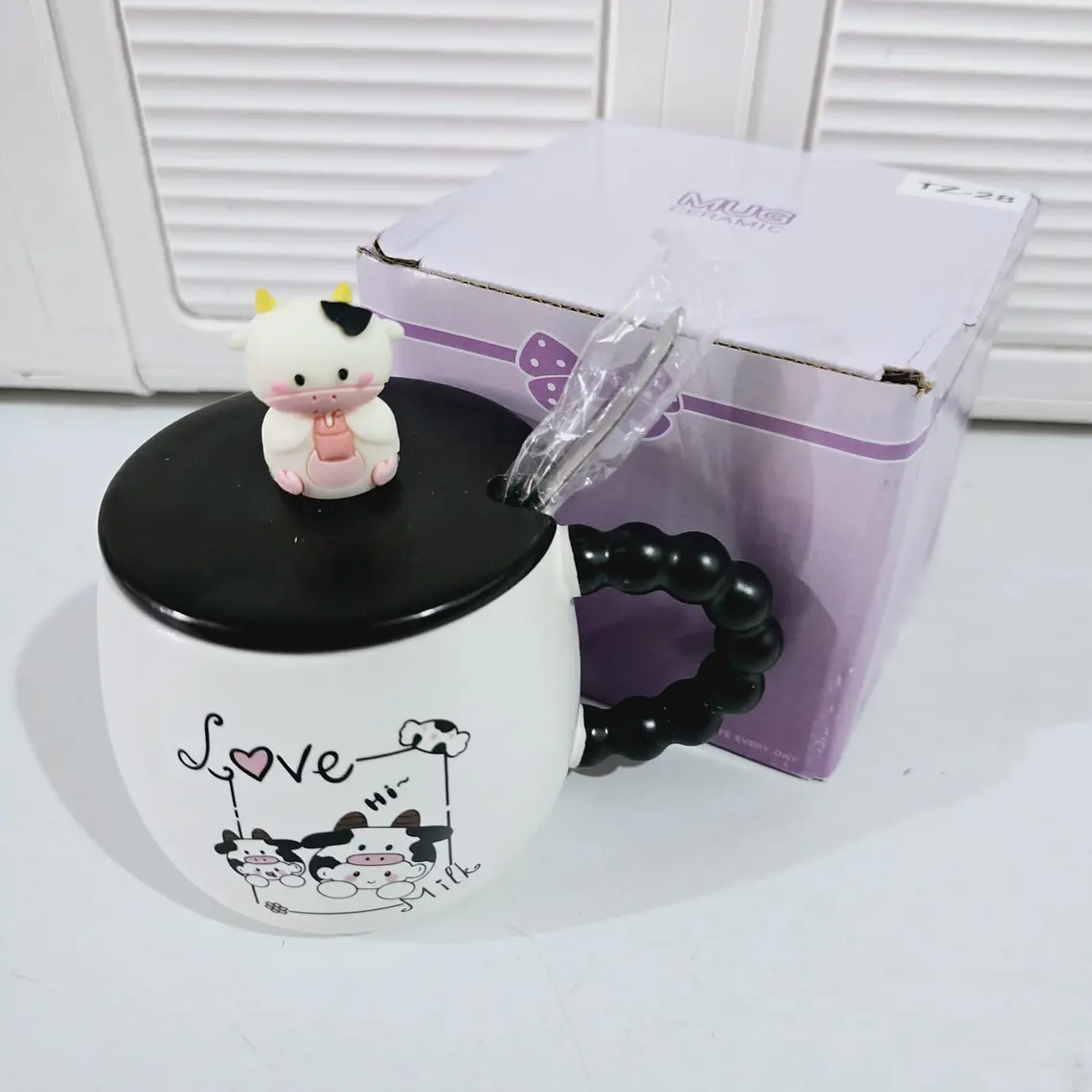 🐄TAZA DE CERAMICA DISEÑO VAQUITA DE 300ML MOD# TZ-28🐄 9
