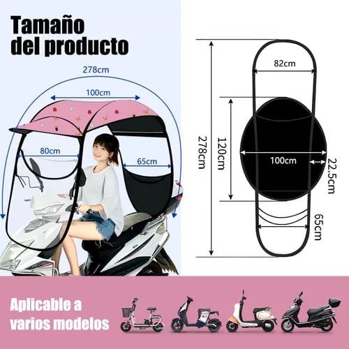 ☀️🌧️ TOLDO IMPERMEABLE PARA MOTO NUEVOS ESTAMPADOS 🛵 MOD# CWX-5261 REINGRESO