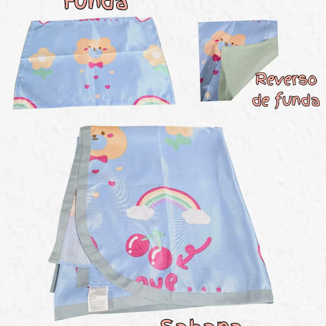 SÁBANA DE CAMA + 2 FUNDAS PARA ALMOHADA MODELO # JK-8502 2