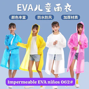  IMPERMEABLE INFANTIL EVA HGQ MODELO #TTN-062 (talla de 7 a 13 años)